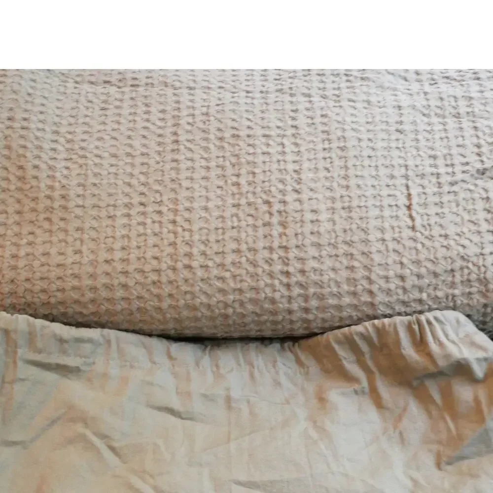 New Quince TWIN Organic Luxe Honeycomb Duvet Cover ONLY Olive Green - No Shams